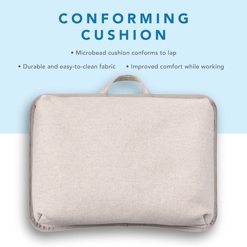 LapGear Heritage Lap Desk with Device Ledge - White Wash - Fits up to 17.3 Inch Laptops - Style No. 45611 - Image 4